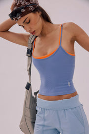 Free People Movement: All Clear Coastline Cami in Blue Ash Combo
