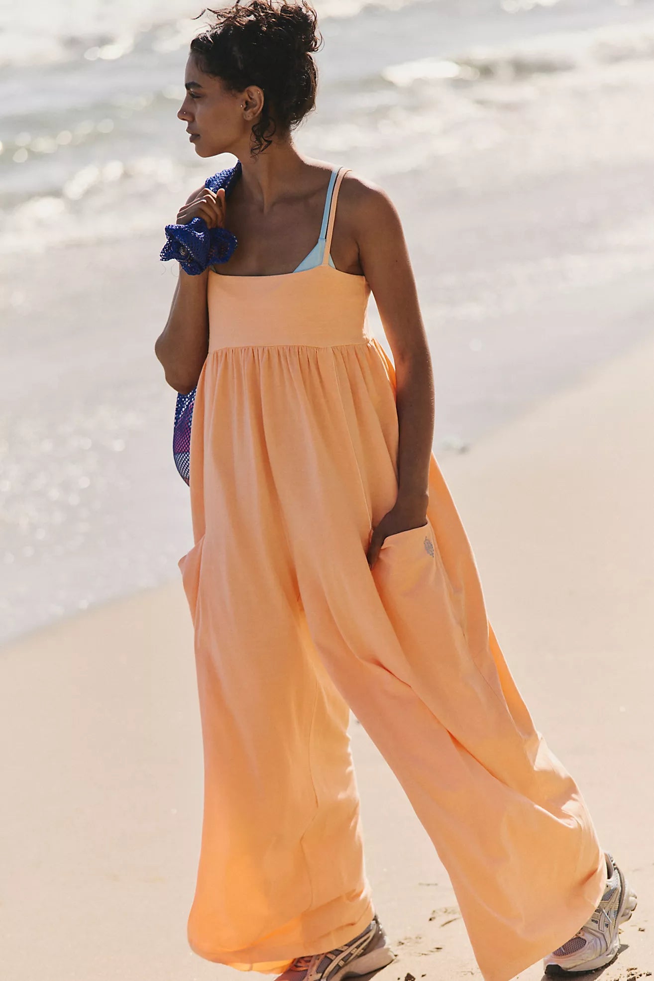Free People Movement: Hot Shot Strappy Onesie in pina colada