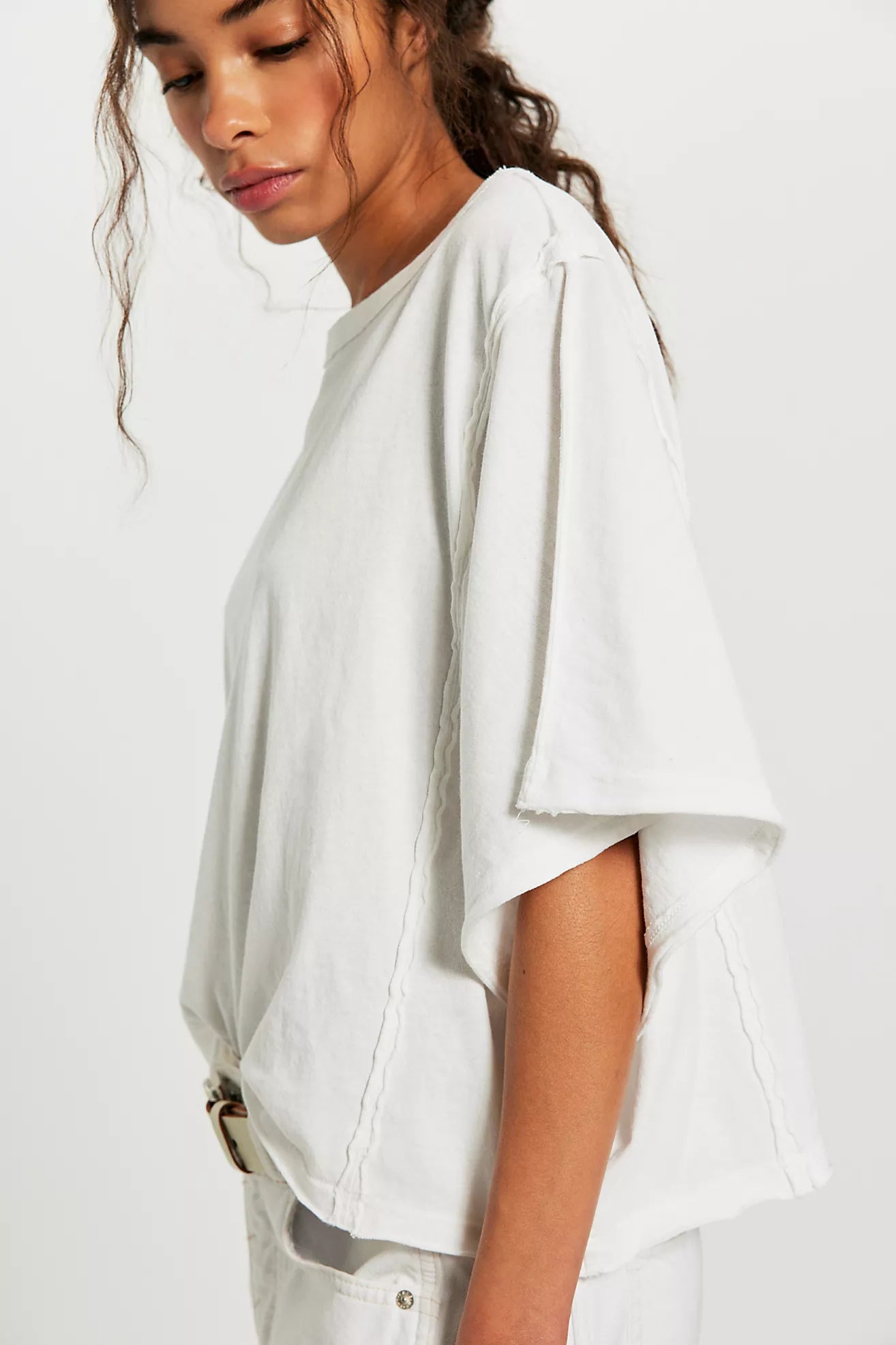 Free People: Next Level Tee in Clean Ivory