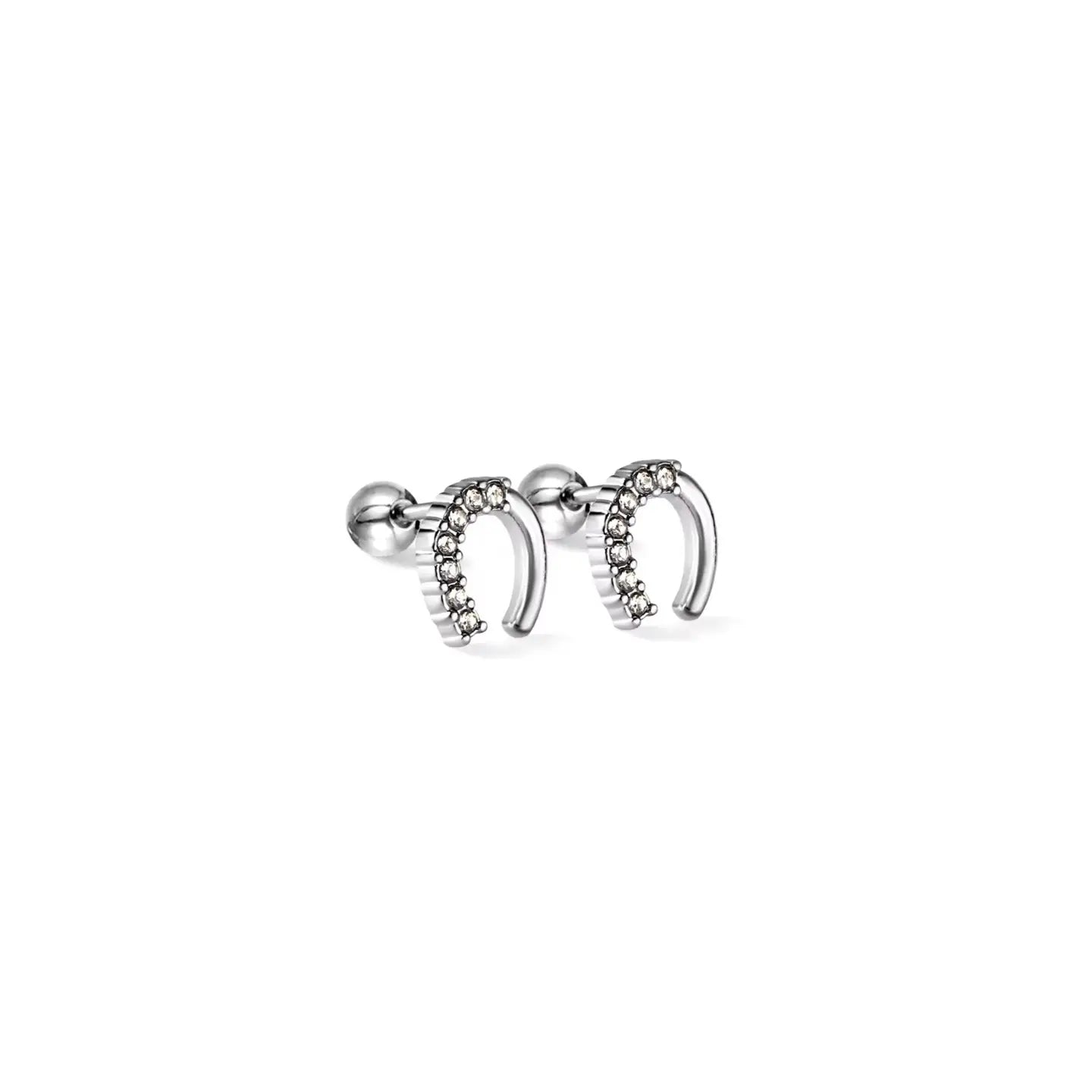 Lucky Horse Shoe Stud Earrings