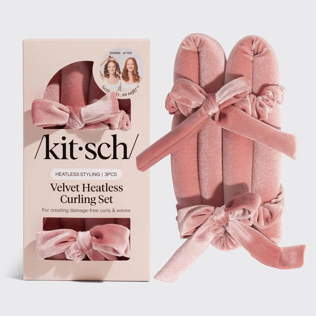 Kitsch: Terracotta Velvet Heatless Curling Set