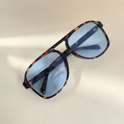 Aviator Sunglasses in Leopard/Blue
