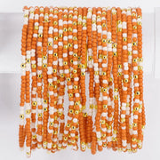Splendid Iris Women's Stretch Seed Bead Game Day Bracelets in Orange