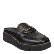 NAKED FEET - ELECT in BLACK BLACK Platform Mules