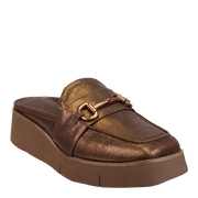 NAKED FEET - ELECT in DARK BRONZE Platform Mules