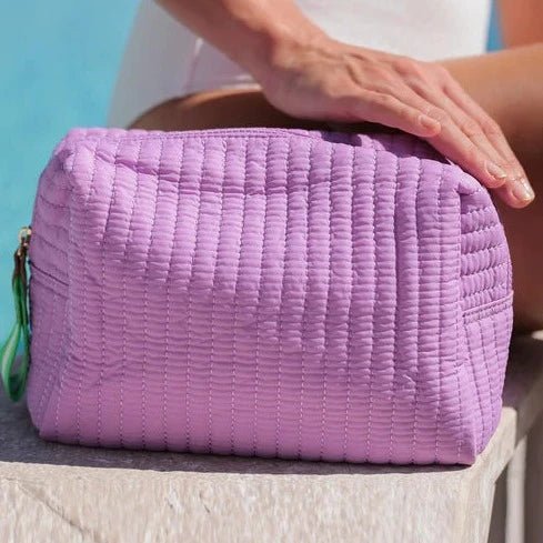 Ezra Large Boxy Cosmetic Pouch in Lilac - J. Cole ShoesSHIRALEAHEzra Large Boxy Cosmetic Pouch in Lilac