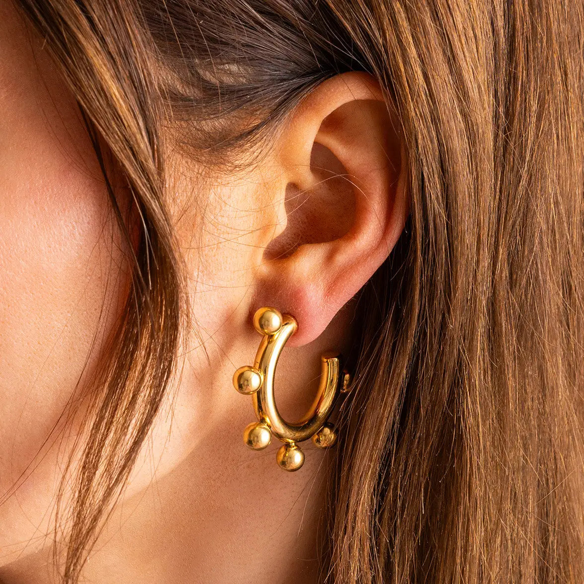 Taylor Elliott: Naomi Ball Hoop Earrings