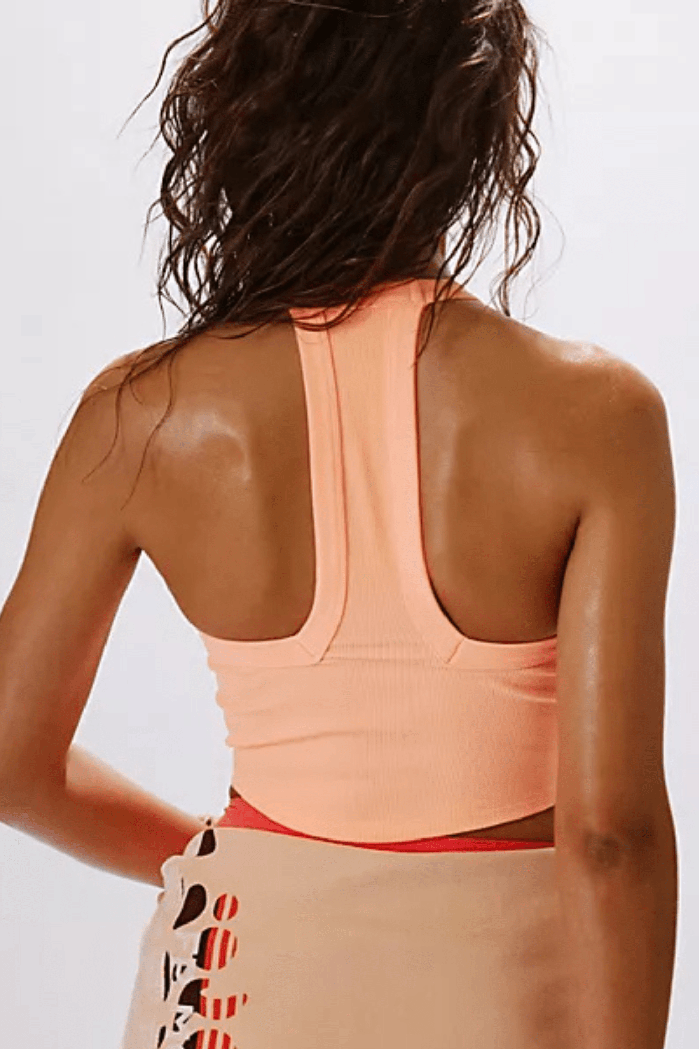 Free People: All Clear V Neck Cami in Pastel Peach - J. Cole ShoesFREE PEOPLEFree People: All Clear V Neck Cami in Pastel Peach