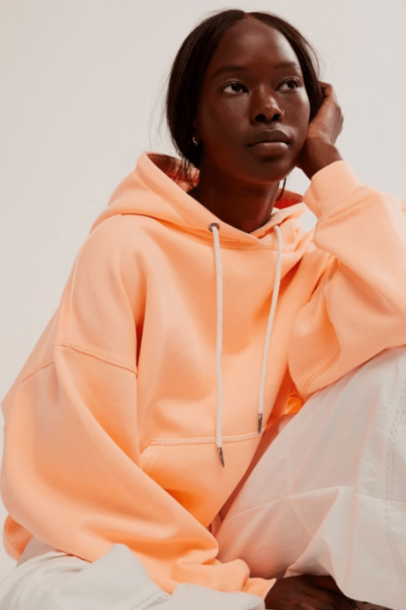 Free People: Final Call Hoodie in Pastel Peach - J. Cole ShoesFREE PEOPLEFree People: Final Call Hoodie in Pastel Peach