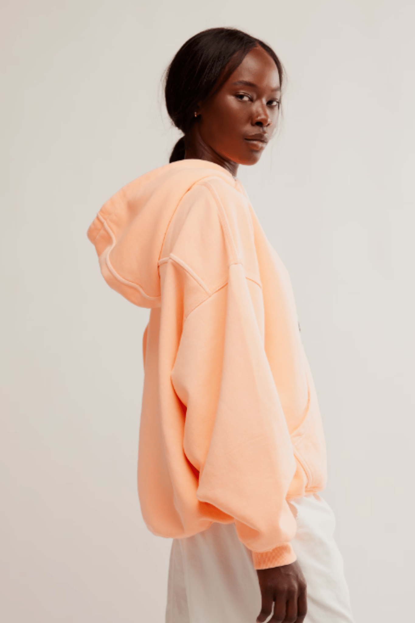 Free People: Final Call Hoodie in Pastel Peach - J. Cole ShoesFREE PEOPLEFree People: Final Call Hoodie in Pastel Peach