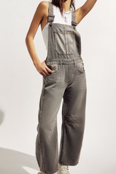 Free People: Good Luck Overall in Archive Grey - J. Cole ShoesFREE PEOPLEFree People: Good Luck Overall in Archive Grey