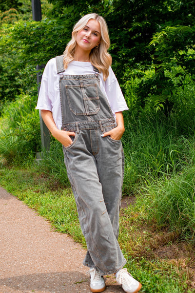 Free People: Good Luck Overall in Archive Grey - J. Cole ShoesFREE PEOPLEFree People: Good Luck Overall in Archive Grey