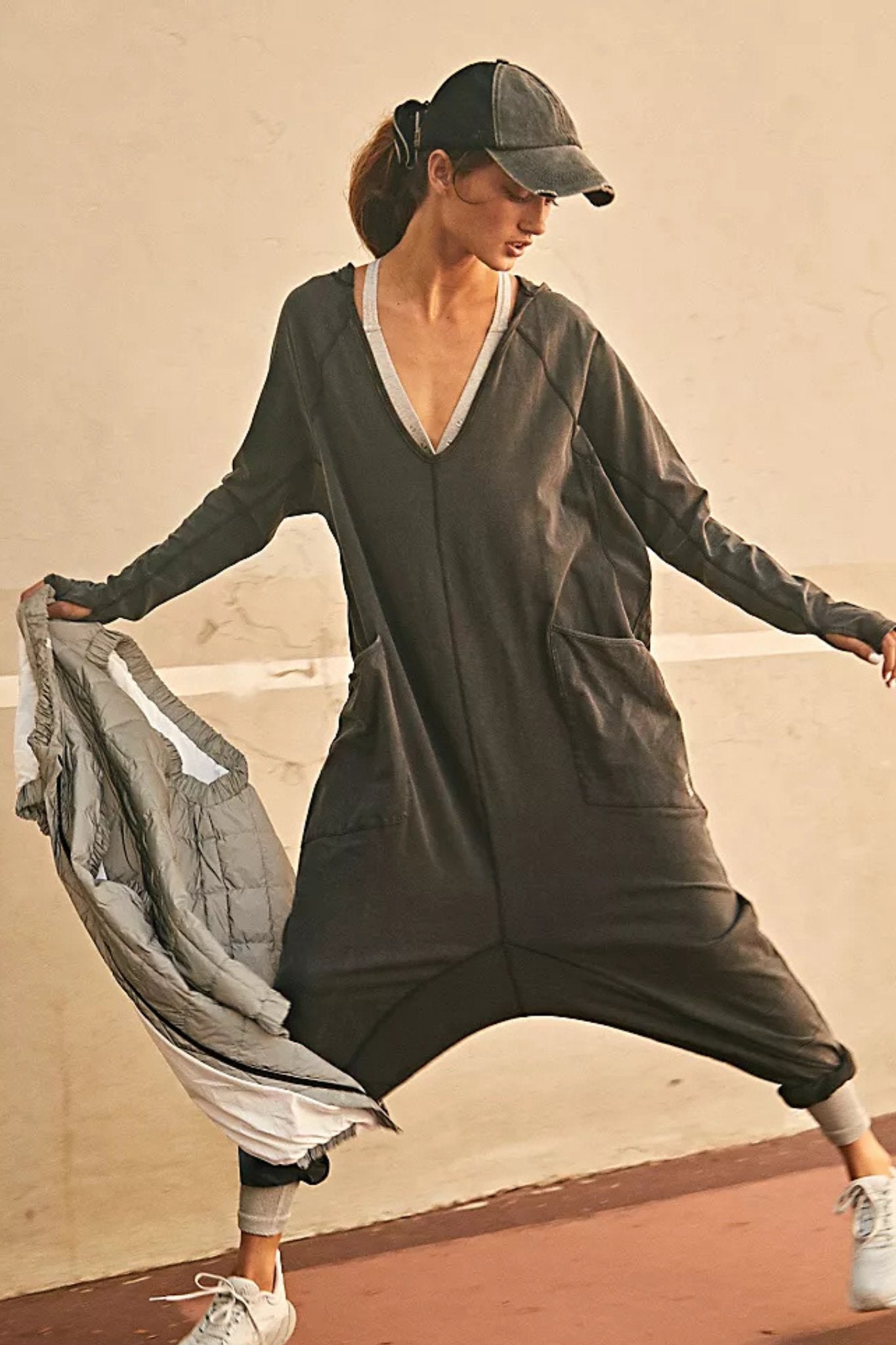 Free People: Hot Shot Long Sleeve Onsie in Black - J. Cole ShoesFREE PEOPLEFree People: Hot Shot Long Sleeve Onsie in Black