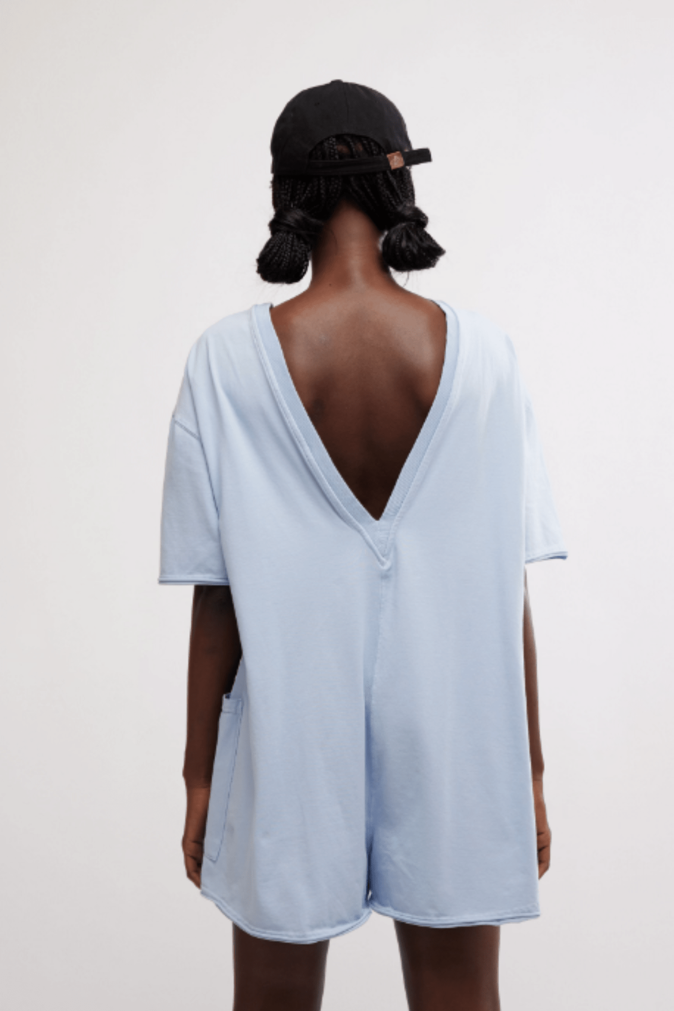 Free People: Hot Shot Tee Romper Coddy in Steel - J. Cole ShoesFREE PEOPLEFree People: Hot Shot Tee Romper Coddy in Steel