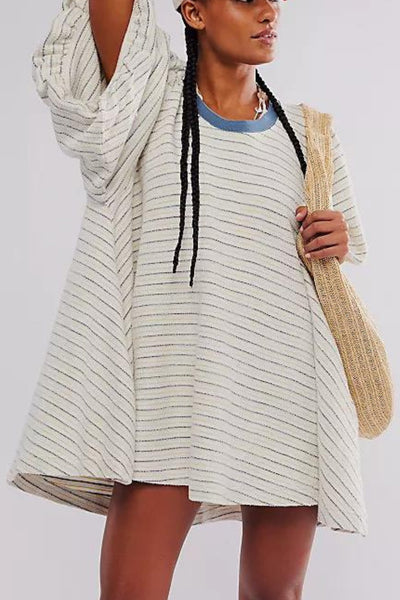 Free People: Hudson Pullover Dress in Ivory Combo - J. Cole ShoesFREE PEOPLEFree People: Hudson Pullover Dress in Ivory Combo