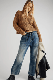Free People: Moxie Low Slung Pull On Barrel Jean - J. Cole ShoesFREE PEOPLEFree People: Moxie Low Slung Pull On Barrel Jean