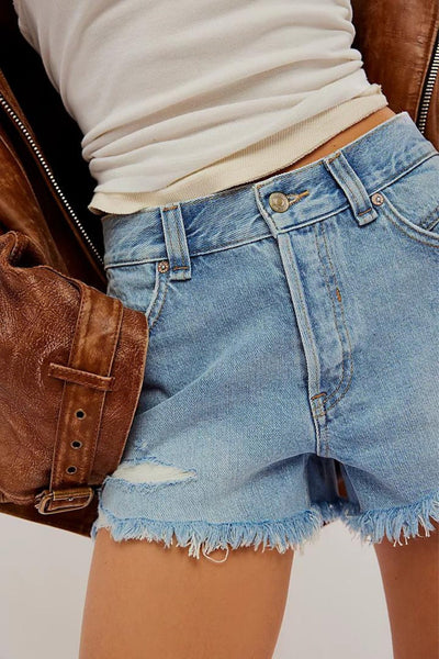 Free People: Now or Never Denim Short - J. Cole ShoesFREE PEOPLEFree People: Now or Never Denim Short