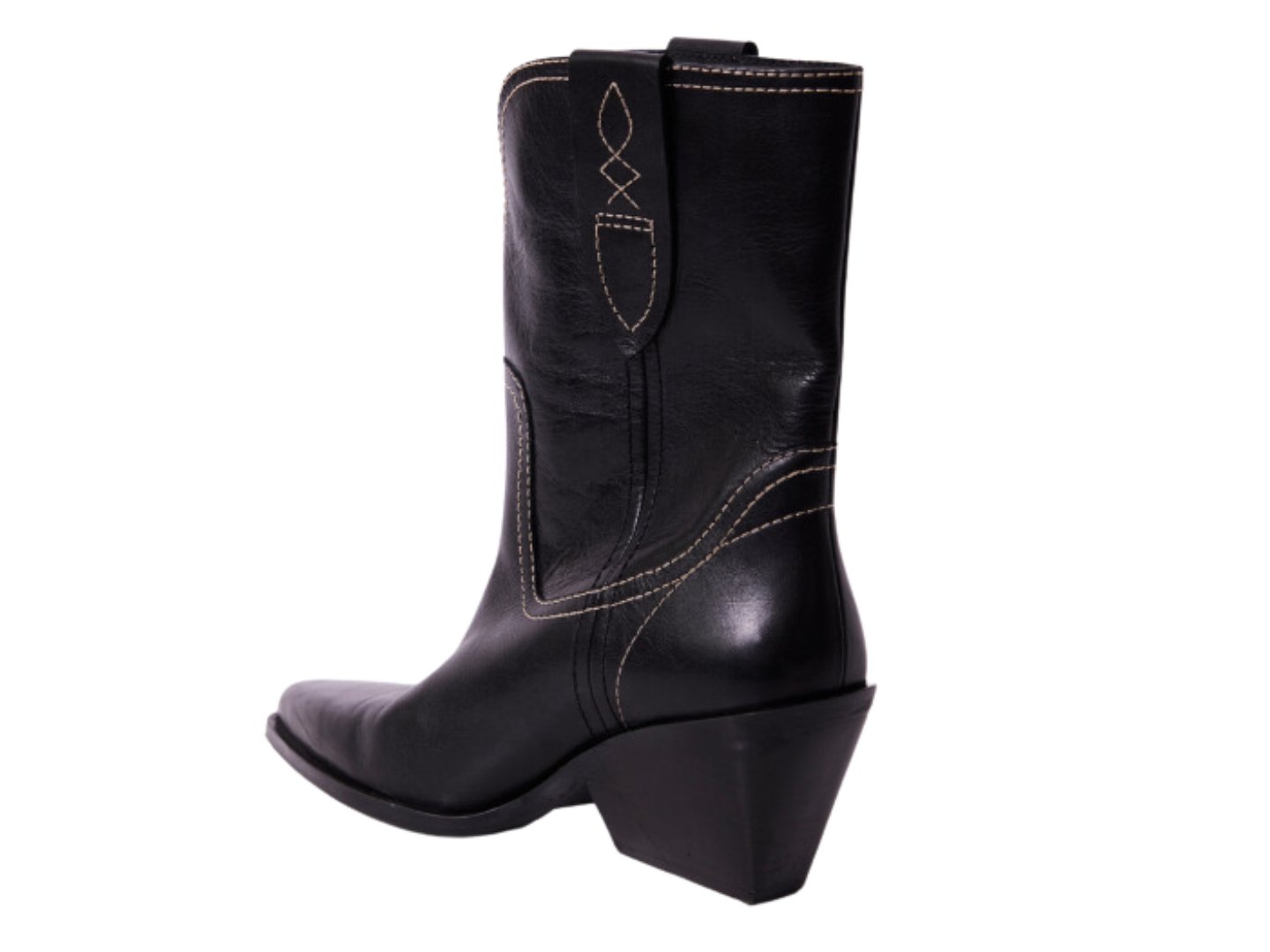 Free People: Pitchfork Point Western Boot in Victorian Black Leather - J. Cole ShoesFREE PEOPLEFree People: Pitchfork Point Western Boot in Victorian Black Leather