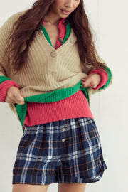 Free People: Sunday Morning Boxer in Midnight Combo - J. Cole ShoesFREE PEOPLEFree People: Sunday Morning Boxer in Midnight Combo