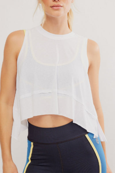 Free People: Tempo Tank in White - J. Cole ShoesFREE PEOPLEFree People: Tempo Tank in White