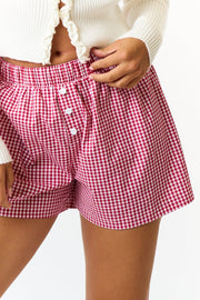 Gingham Boxer Shorts in Red - J. Cole ShoesBLUE BLUSHGingham Boxer Shorts in Red