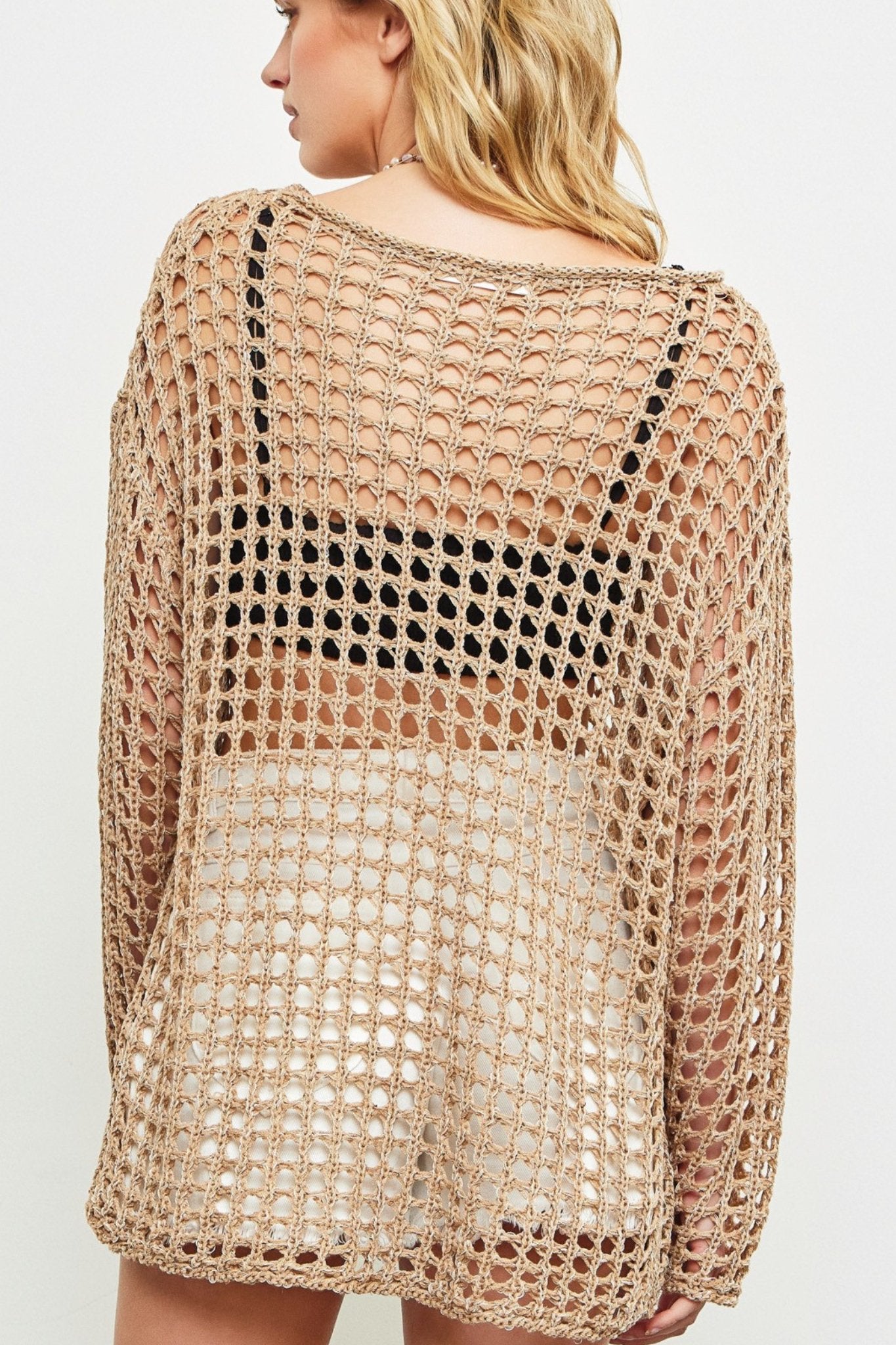 Golden Hour Crochet Sweater - J. Cole ShoesMUSTARD SEEDGolden Hour Crochet Sweater