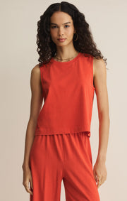 Z Supply: Sloane Jersey Muscle Tank in Lychee