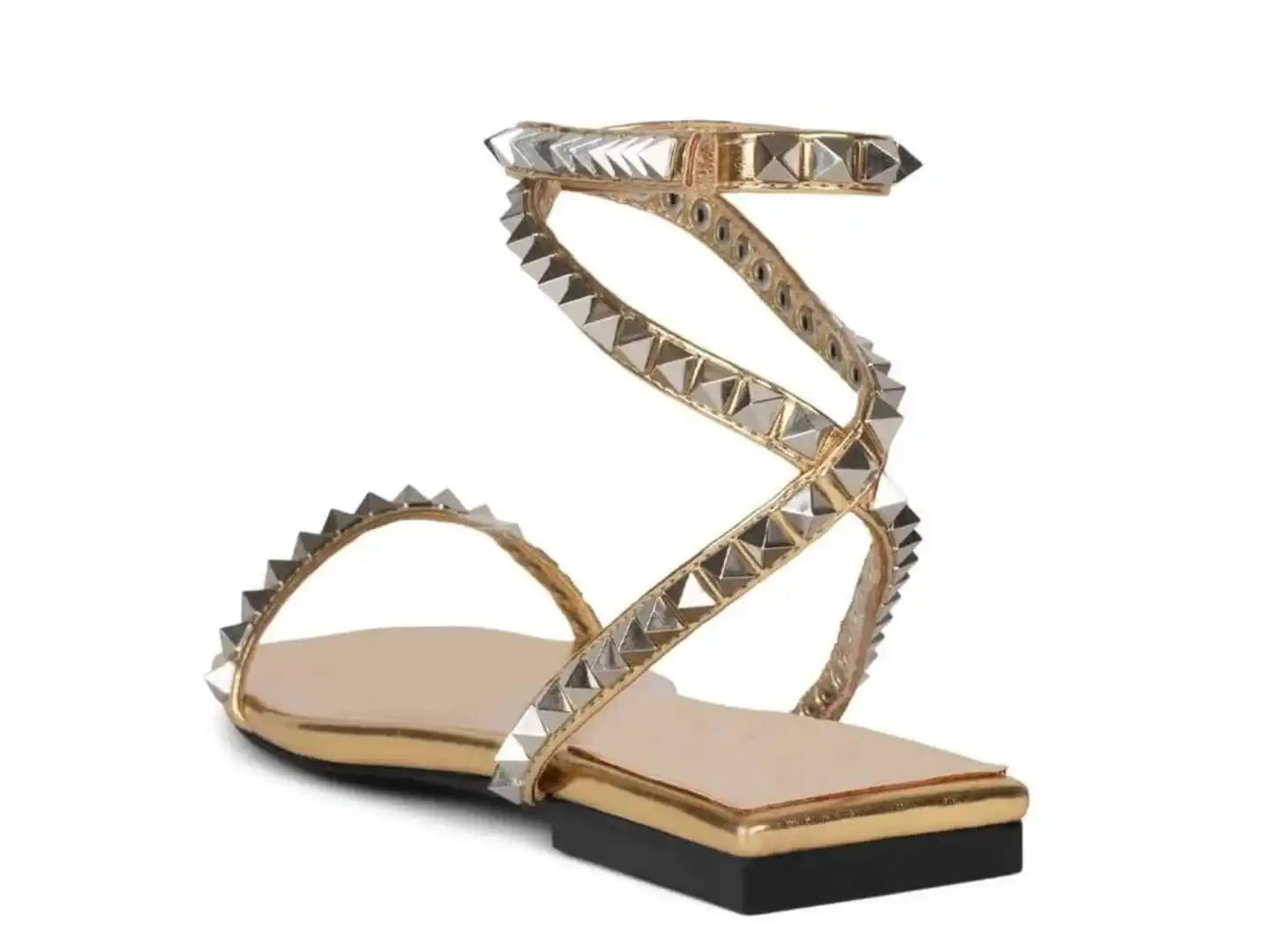Jeffrey Campbell: Luxor in Gold Silver Combo - J. Cole Shoes