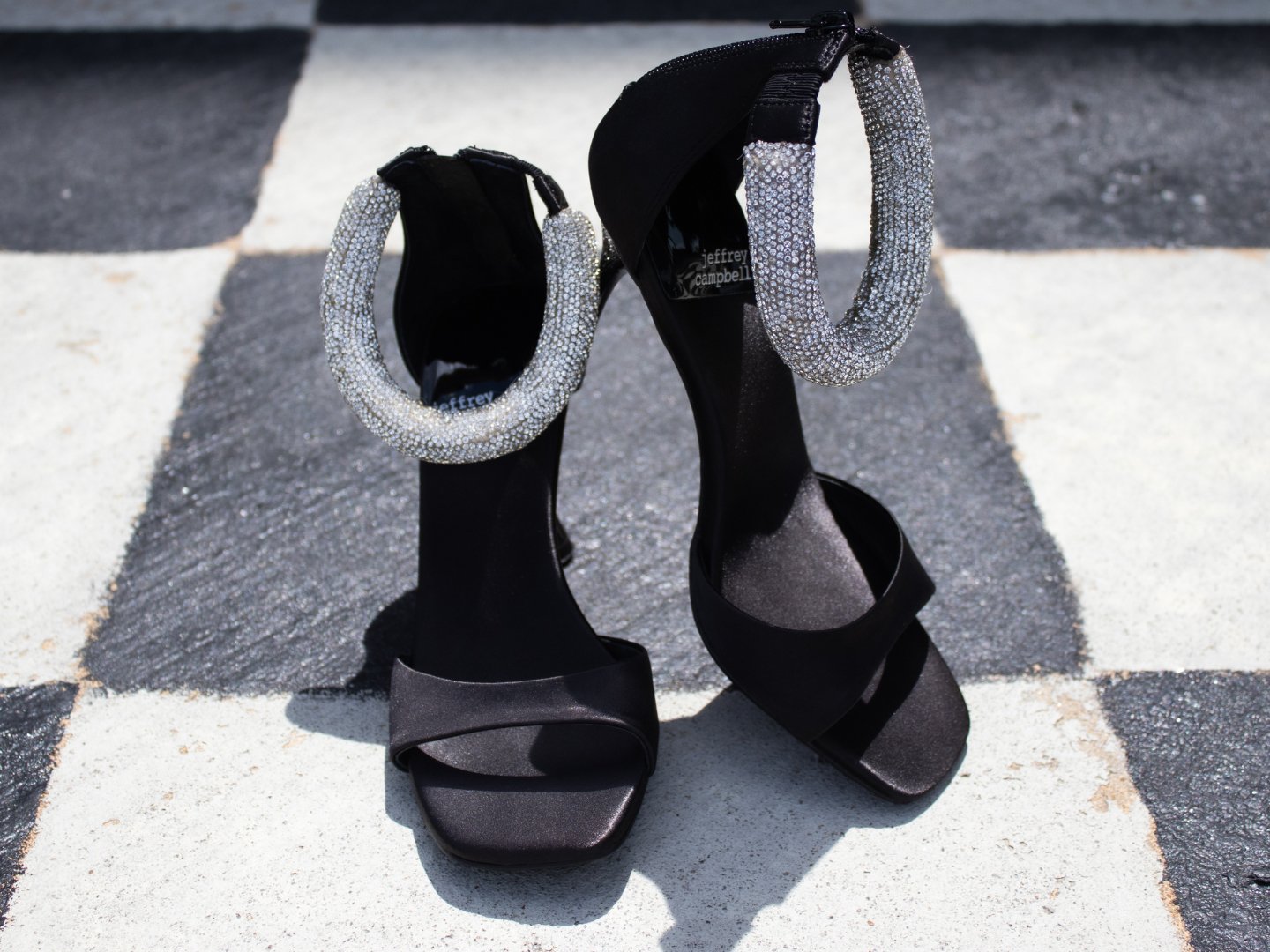 Jeffrey Campbell: No - Curfew in Black Satin - J. Cole ShoesJEFFREY CAMPBELLJeffrey Campbell: No - Curfew in Black Satin