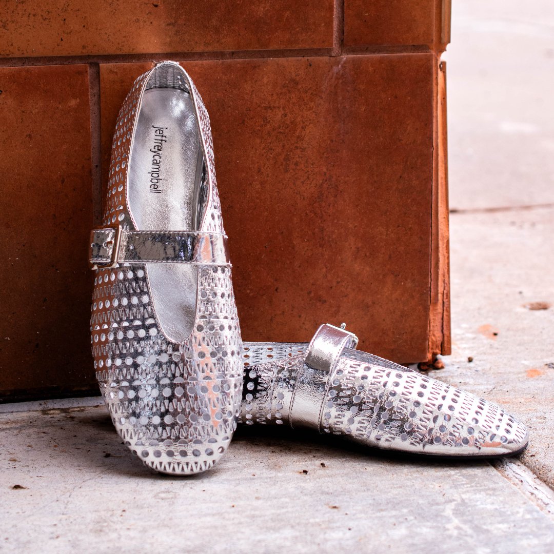 Jeffrey Campbell: Shelly in Silver - J. Cole Shoes
