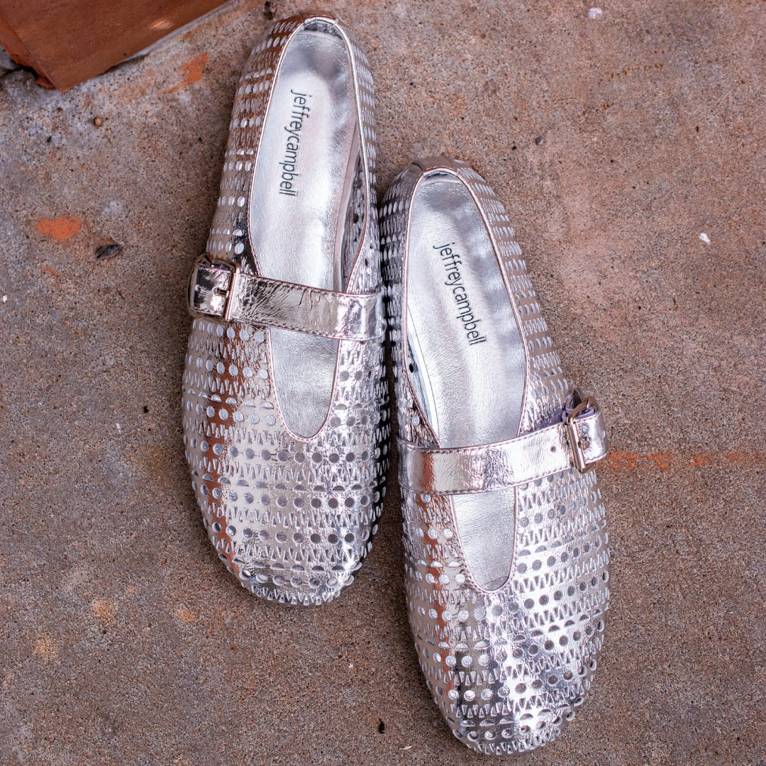 Jeffrey Campbell: Shelly in Silver - J. Cole Shoes