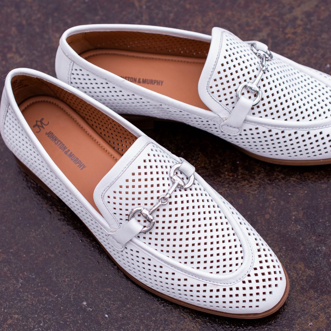 Johnston & Murphy: Ali Perfed in White - J. Cole ShoesJOHNSTON AND MURPHYJohnston & Murphy: Ali Perfed in White