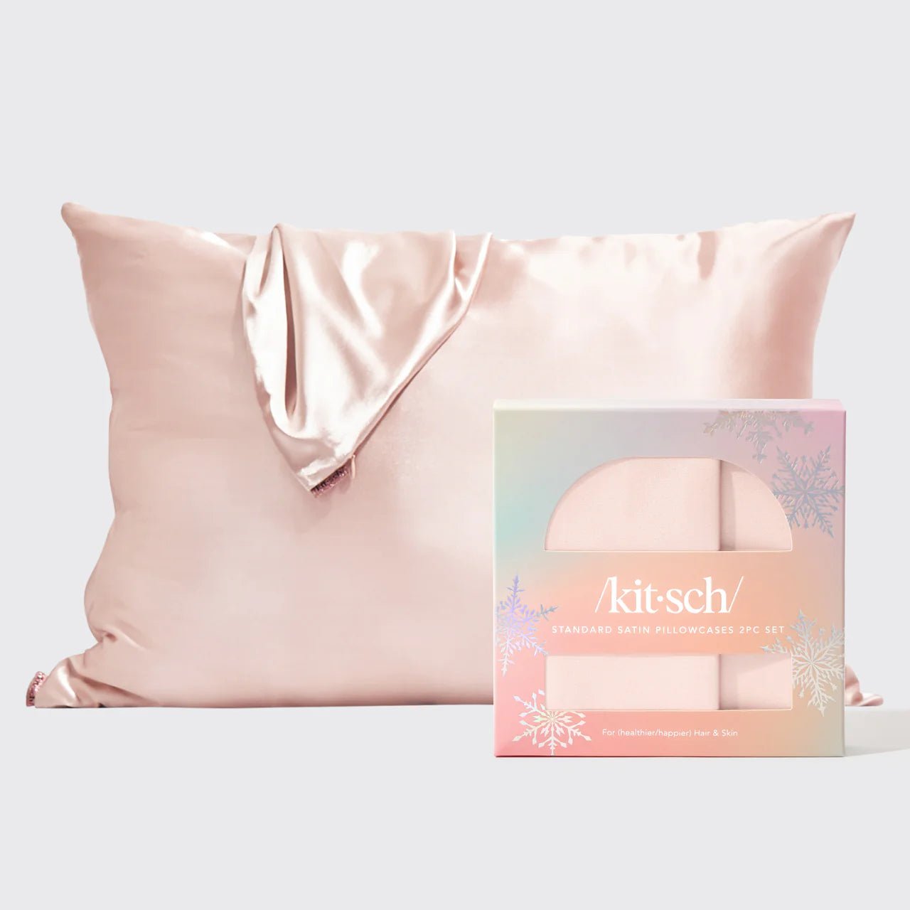 Kitsch: Holiday Standard Pillowcase Set in Blush - J. Cole ShoesKITSCHKitsch: Holiday Standard Pillowcase Set in Blush
