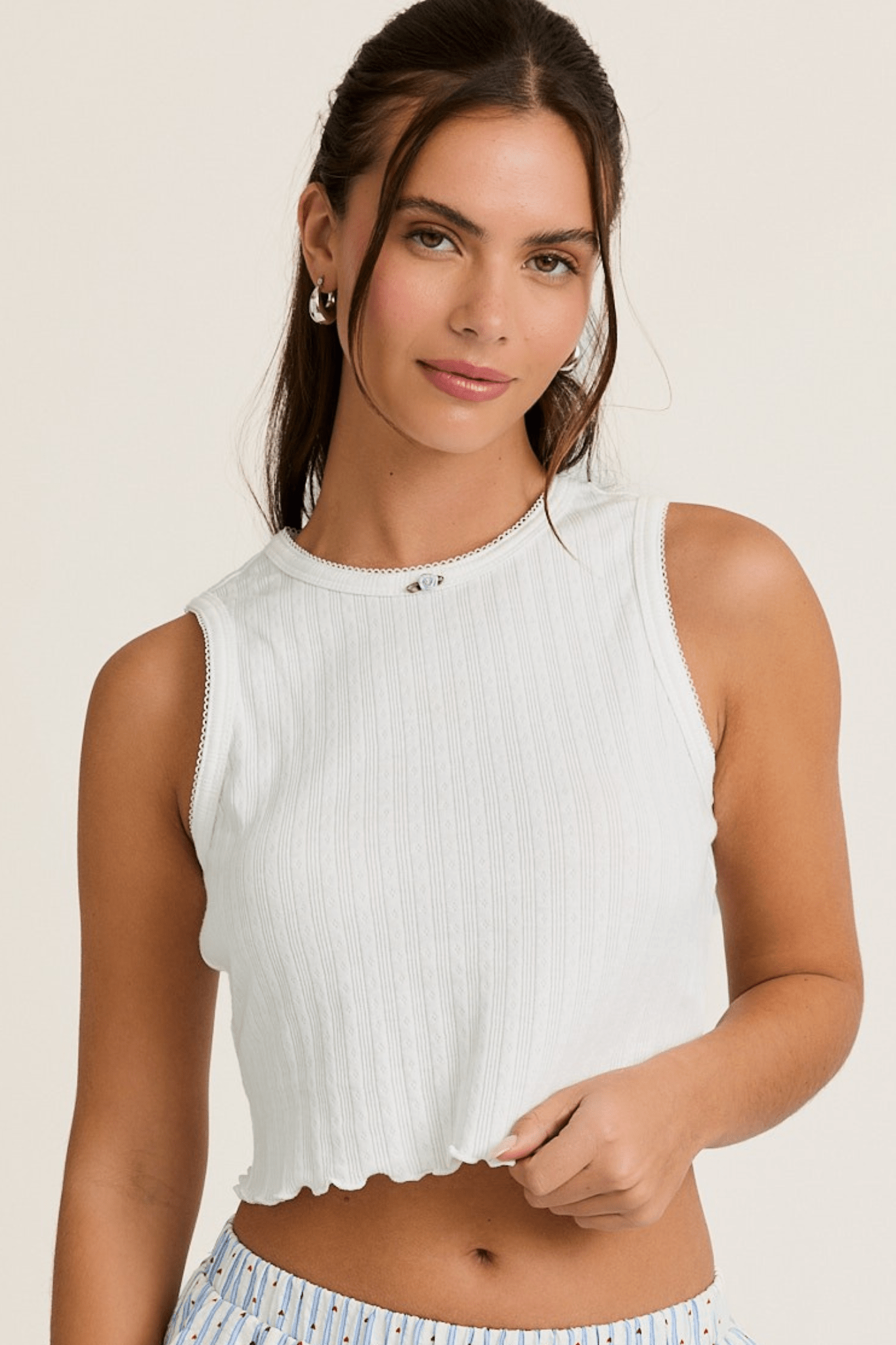 Lace trimmed Tank - J. Cole ShoesLE LISLace trimmed Tank
