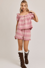 Linny Set In red and white - J. Cole Shoesle lisLinny Set In red and white