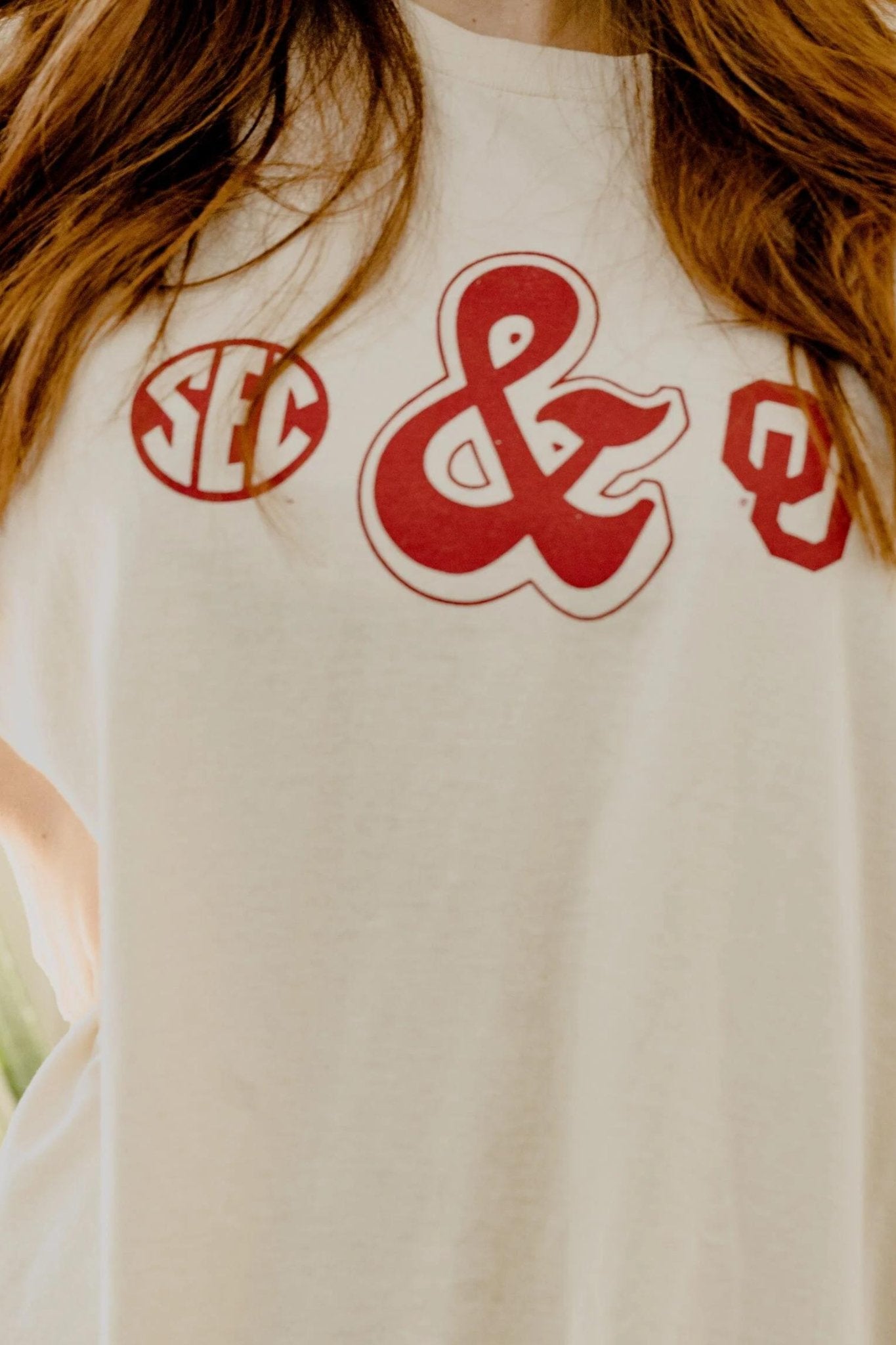 LivyLu: OU Oklahoma Sooners/SEC Ampersand Thrifted Tee - J. Cole ShoesLIVY LULivyLu: OU Oklahoma Sooners/SEC Ampersand Thrifted Tee