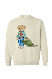 Madley: Christmas Bear Sweatshirt in Khaki - J. Cole ShoesmadleyMadley: Christmas Bear Sweatshirt in Khaki