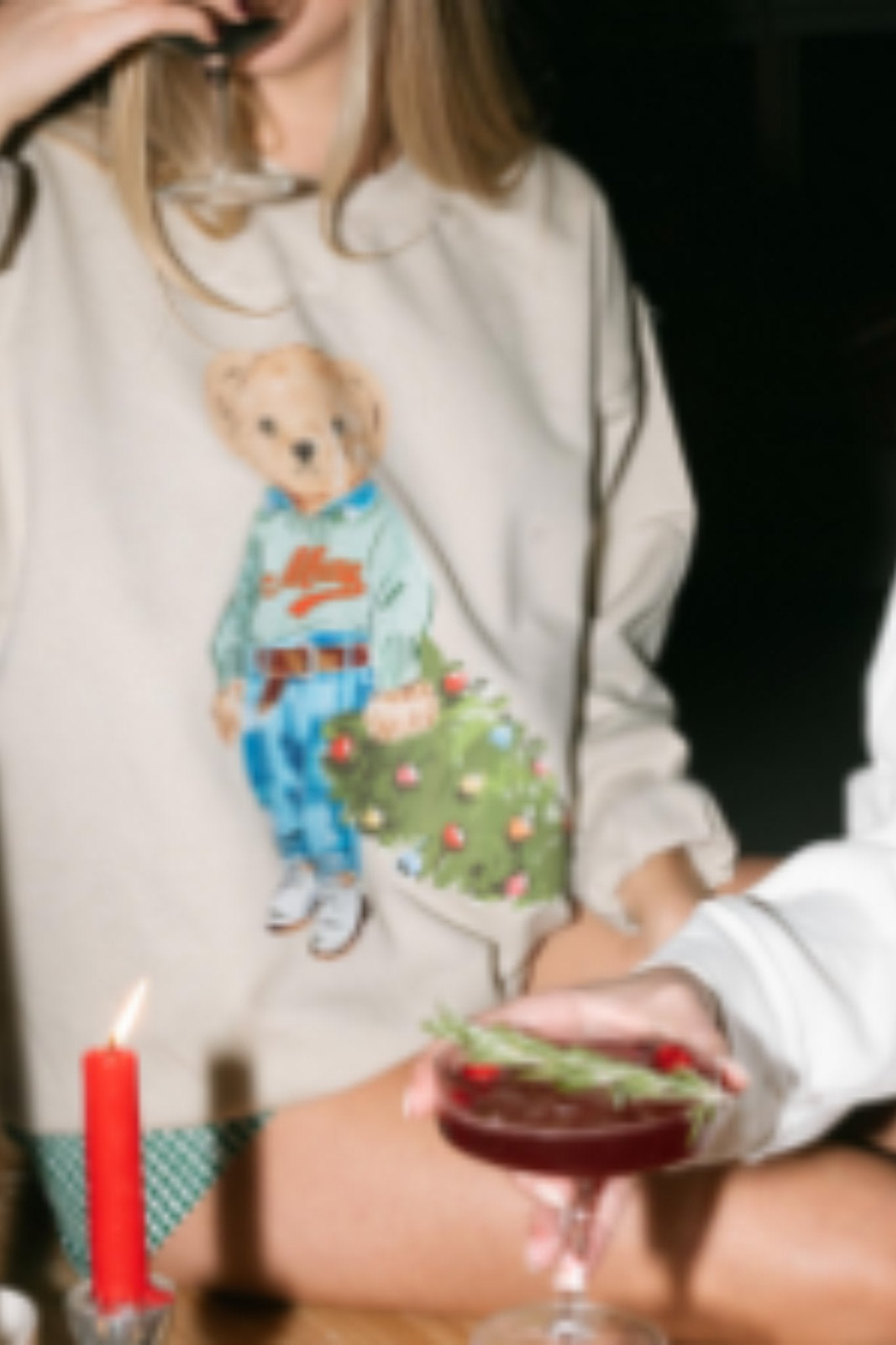 Madley: Christmas Bear Sweatshirt in Khaki - J. Cole ShoesmadleyMadley: Christmas Bear Sweatshirt in Khaki