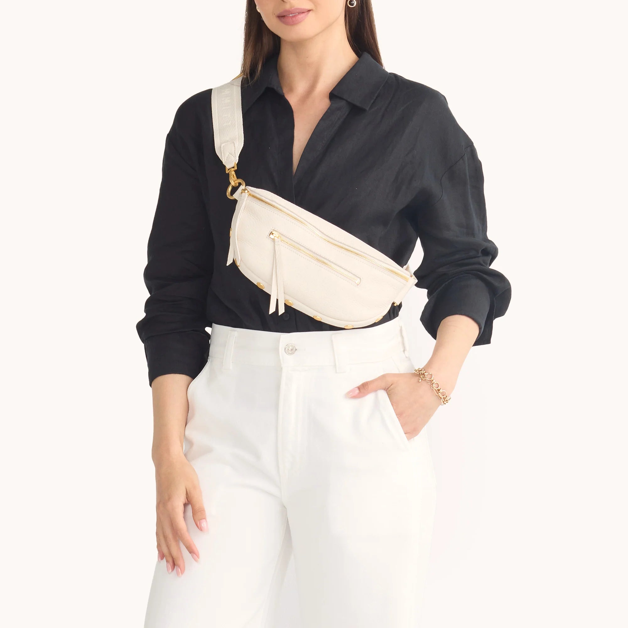 Hammitt: Charles Crossbody Medium in Calla Lily White