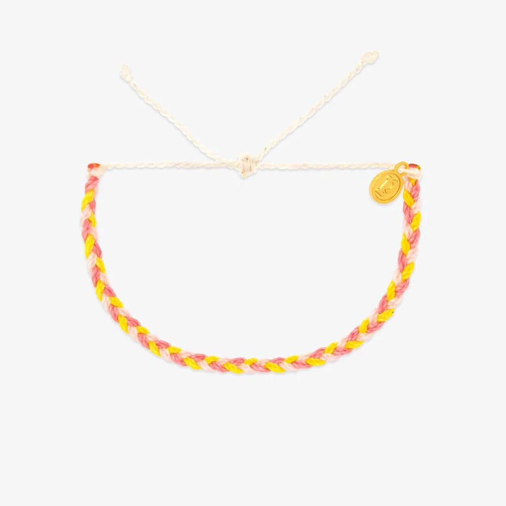 Mini Braided Bracelet in Blushing Lemonade - J. Cole ShoesPURAVIDAMini Braided Bracelet in Blushing Lemonade