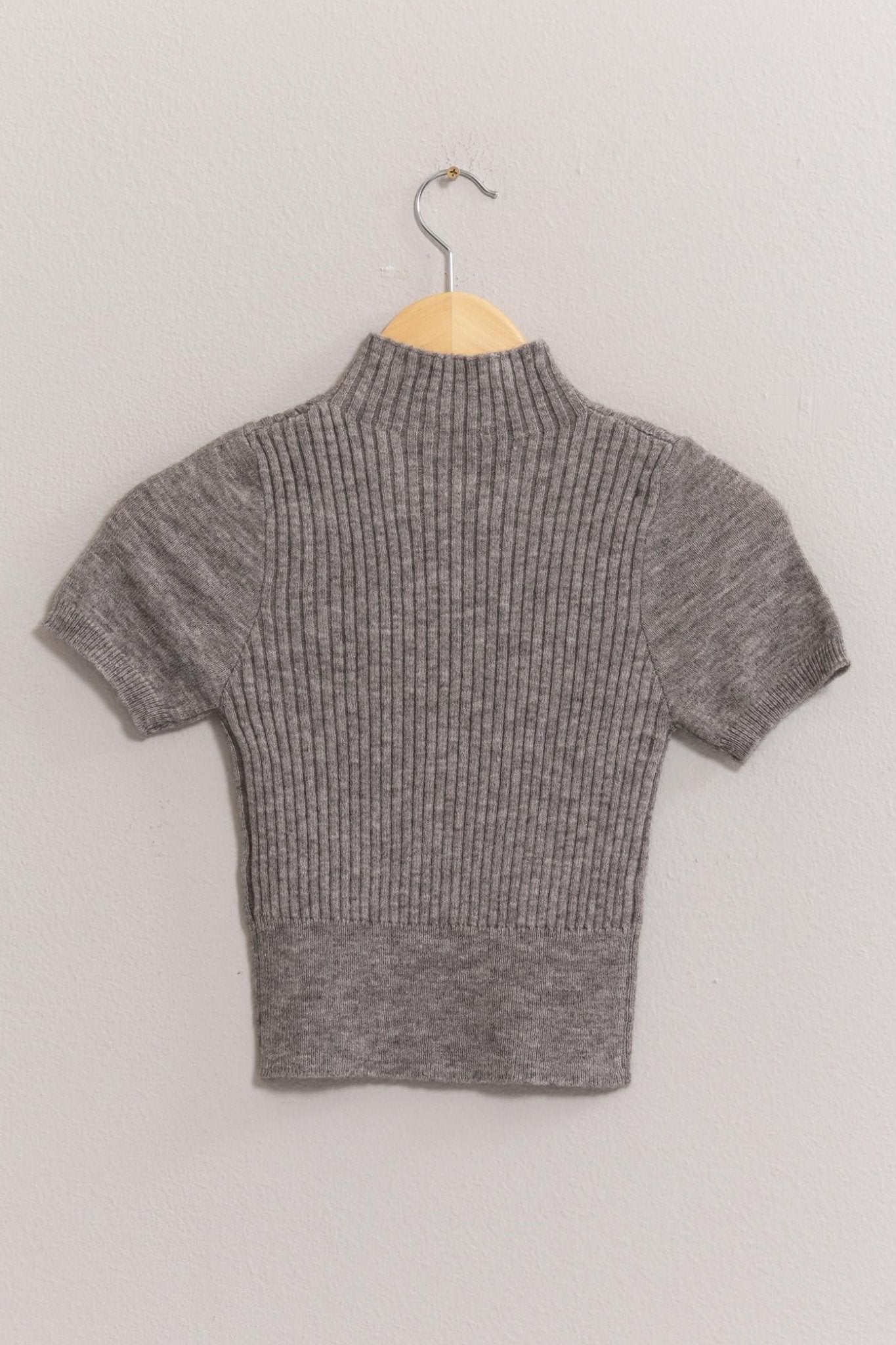 Mock neck top in heather gray - J. Cole ShoesHYFVEMock neck top in heather gray