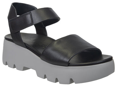 Naked Feet: ALLOY in BLACK GREY Platform Sandals - J. Cole ShoesNAKED FEETNaked Feet: ALLOY in BLACK GREY Platform Sandals