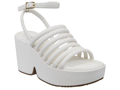 Naked Feet: ANTIPODE in WHITE Heeled Sandals - J. Cole ShoesNAKED FEETNaked Feet: ANTIPODE in WHITE Heeled Sandals