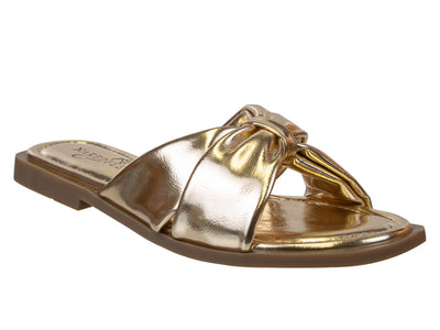 NAKED FEET - GOA in GOLD Flat Sandals - J. Cole ShoesNAKED FEETNAKED FEET - GOA in GOLD Flat Sandals