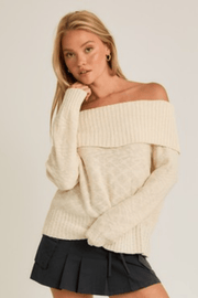 Off the shoulder cream sweater - J. Cole ShoesLE LISOff the shoulder cream sweater
