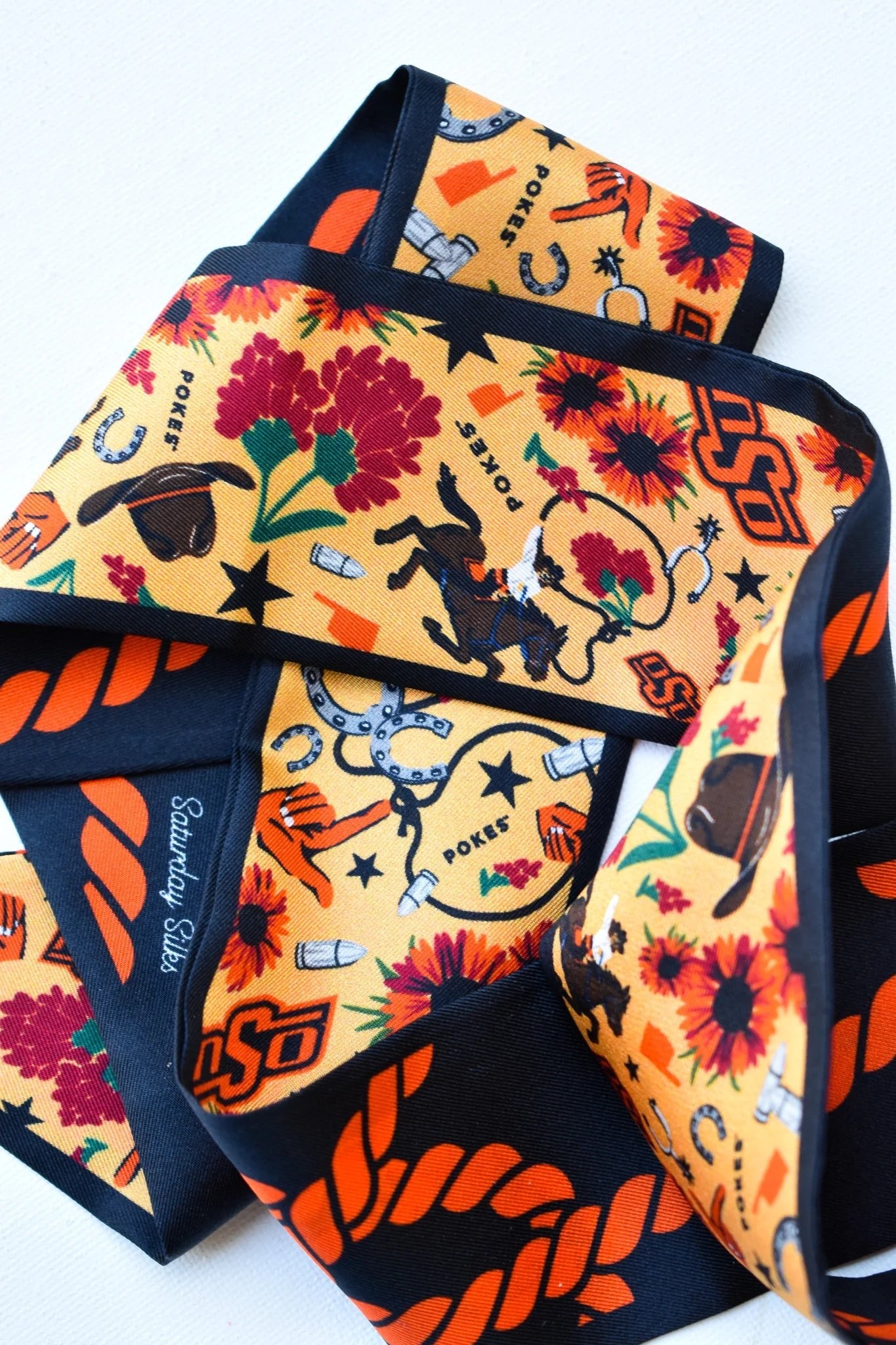 OSU Cowboys Skinny Scarf - J. Cole ShoesSATURDAY SILKSOSU Cowboys Skinny Scarf