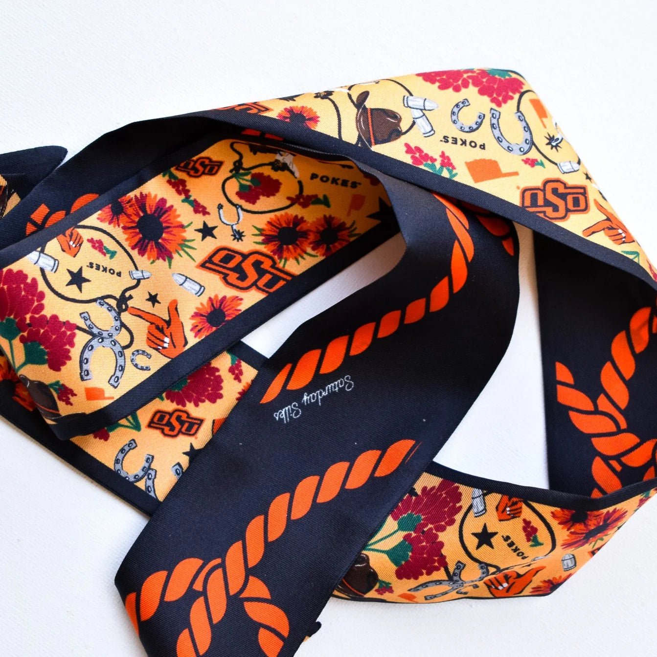 OSU Cowboys Skinny Scarf - J. Cole ShoesSATURDAY SILKSOSU Cowboys Skinny Scarf