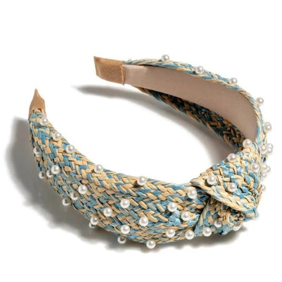 Pearl Embellished Knotted Headband - J. Cole ShoesSHIRALEAHPearl Embellished Knotted Headband