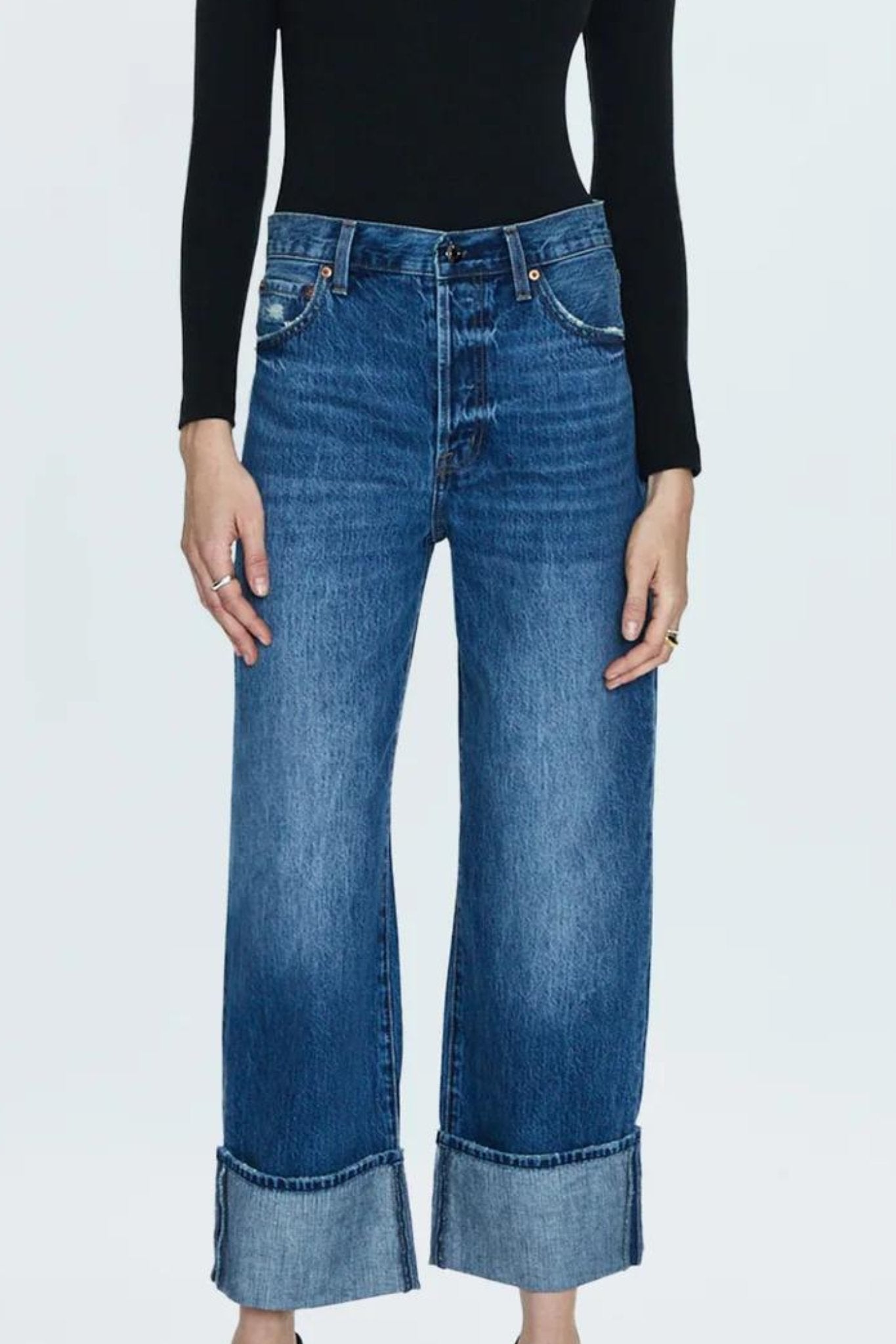 Pistola: Ryder High Rise Cuffed Straight Leg in Fulton - J. Cole ShoesPISTOLAPistola: Ryder High Rise Cuffed Straight Leg in Fulton