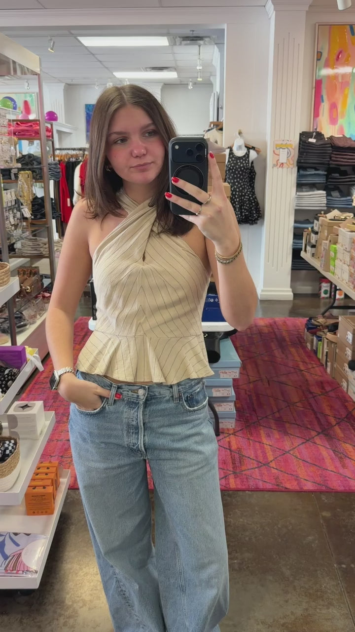 Load video: Steve Madden: Kosta Top in Oatmeal